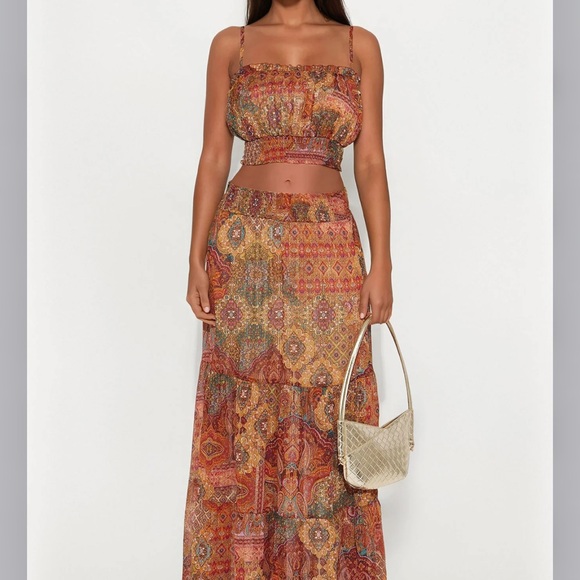 Fashion Nova Dresses & Skirts - 24hr sale Bohemian Paisley Maxi Set New with tags